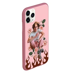 Чехол iPhone 11 Pro матовый Тимоти в огне, цвет: 3D-малиновый — фото 2