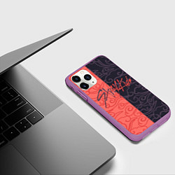 Чехол iPhone 11 Pro матовый Strey Kids x Anime, цвет: 3D-фиолетовый — фото 2