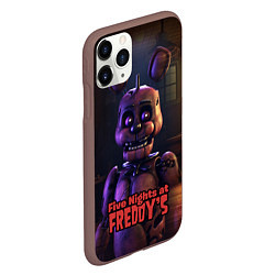 Чехол iPhone 11 Pro матовый Five Nights at Freddys Bonnie, цвет: 3D-коричневый — фото 2