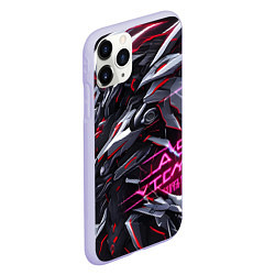 Чехол iPhone 11 Pro матовый Кибер робот, цвет: 3D-светло-сиреневый — фото 2