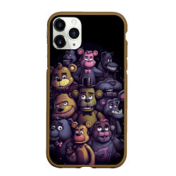 Чехол iPhone 11 Pro матовый Five Nights at Freddys art, цвет: 3D-коричневый