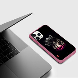 Чехол iPhone 11 Pro матовый Природная благодать - Пума, цвет: 3D-малиновый — фото 2