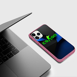 Чехол iPhone 11 Pro матовый CS GO standart abstract, цвет: 3D-малиновый — фото 2