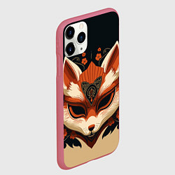 Чехол iPhone 11 Pro матовый Лисичкина маска, цвет: 3D-малиновый — фото 2