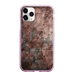 Чехол iPhone 11 Pro матовый Текстура - Dirty coal, цвет: 3D-розовый