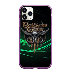 Чехол iPhone 11 Pro матовый Baldurs Gate 3 dark green