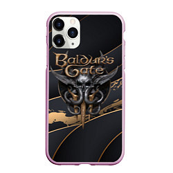 Чехол iPhone 11 Pro матовый Baldurs Gate 3 logo dark logo, цвет: 3D-розовый