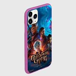 Чехол iPhone 11 Pro матовый Baldurs Gate 3 персонажи, цвет: 3D-фиолетовый — фото 2