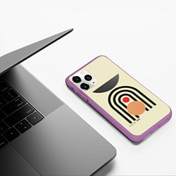 Чехол iPhone 11 Pro матовый Гармония в силуэтах, цвет: 3D-фиолетовый — фото 2