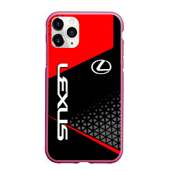 Чехол iPhone 11 Pro матовый Lexus - red sportwear, цвет: 3D-малиновый