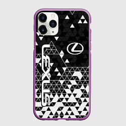 Чехол iPhone 11 Pro матовый Лексус - распад, цвет: 3D-фиолетовый