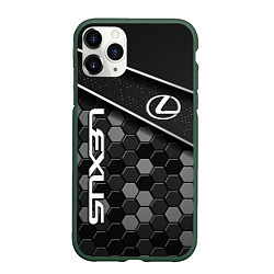 Чехол iPhone 11 Pro матовый Lexus - Строгий технологичный, цвет: 3D-темно-зеленый