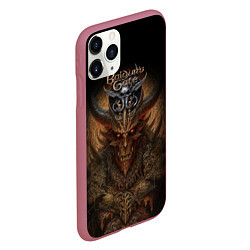 Чехол iPhone 11 Pro матовый Baldurs Gate 3 demon, цвет: 3D-малиновый — фото 2