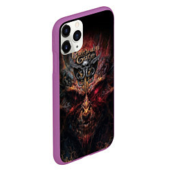 Чехол iPhone 11 Pro матовый Baldurs Gate 3 logo demon, цвет: 3D-фиолетовый — фото 2