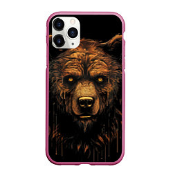 Чехол iPhone 11 Pro матовый Медведь иллюстрация