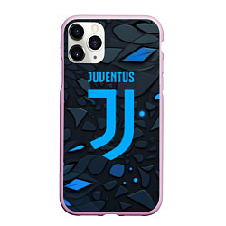 Чехол iPhone 11 Pro матовый Juventus blue logo, цвет: 3D-розовый