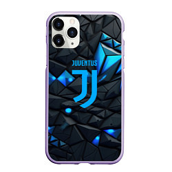 Чехол iPhone 11 Pro матовый Blue logo Juventus, цвет: 3D-светло-сиреневый