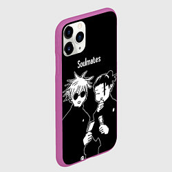 Чехол iPhone 11 Pro матовый Сатору Годжо и Гетто Сугуру - Магическая битва, цвет: 3D-фиолетовый — фото 2