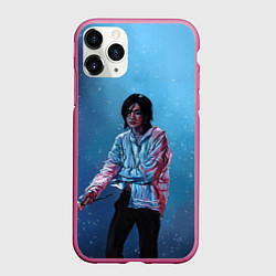 Чехол iPhone 11 Pro матовый Хёнджин на концерте - Stray Kids, цвет: 3D-малиновый