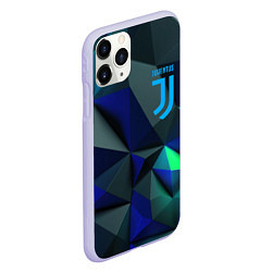 Чехол iPhone 11 Pro матовый Juventus blue abstract logo, цвет: 3D-светло-сиреневый — фото 2