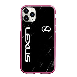 Чехол iPhone 11 Pro матовый Lexus - minimalism, цвет: 3D-малиновый