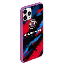 Чехол iPhone 11 Pro матовый Alpina - BMW colors, цвет: 3D-фиолетовый — фото 2