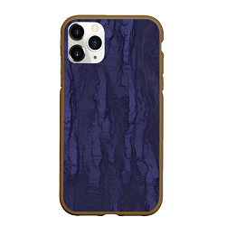 Чехол iPhone 11 Pro матовый Синяя кора, цвет: 3D-коричневый