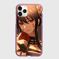 Чехол iPhone 11 Pro матовый Семья Шпиона Йор Форджер, цвет: 3D-фиолетовый