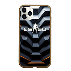 Чехол iPhone 11 Pro матовый CSGO объемная конструкция, цвет: 3D-коричневый