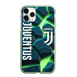 Чехол iPhone 11 Pro матовый Juventus green neon, цвет: 3D-салатовый