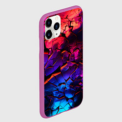 Чехол iPhone 11 Pro матовый Светящаяся Земля, цвет: 3D-фиолетовый — фото 2