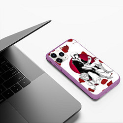 Чехол iPhone 11 Pro матовый Достоевский и балалайка, цвет: 3D-фиолетовый — фото 2