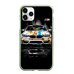 Чехол iPhone 11 Pro матовый BMW Креативный тюнинг, цвет: 3D-салатовый