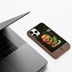 Чехол iPhone 11 Pro матовый Skibidi Toilet Dj, цвет: 3D-коричневый — фото 2