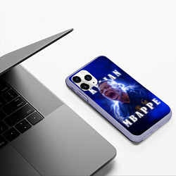 Чехол iPhone 11 Pro матовый Килиан Мбаппе сборная Франции, цвет: 3D-светло-сиреневый — фото 2