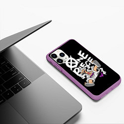 Чехол iPhone 11 Pro матовый One piece - gear 5 luffy, цвет: 3D-фиолетовый — фото 2