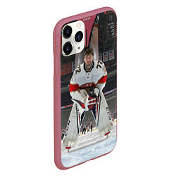 Чехол iPhone 11 Pro матовый Sergey Bobrovsky - Florida panthers - hockey, цвет: 3D-малиновый — фото 2