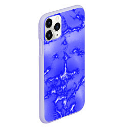 Чехол iPhone 11 Pro матовый Темно-синий мотив, цвет: 3D-светло-сиреневый — фото 2