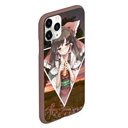 Чехол iPhone 11 Pro матовый Touhou Project Reimu, цвет: 3D-коричневый — фото 2