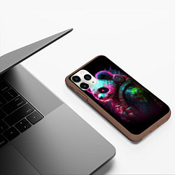 Чехол iPhone 11 Pro матовый Cyberpunk panda, цвет: 3D-коричневый — фото 2