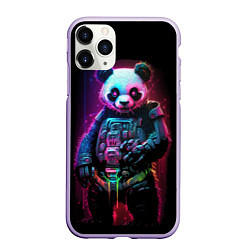 Чехол iPhone 11 Pro матовый Киберпанк панда во весь рост
