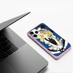 Чехол iPhone 11 Pro матовый Touhou Project Мариса Кирисаме, цвет: 3D-розовый — фото 2