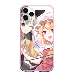 Чехол iPhone 11 Pro матовый Touhou Project Койши Комейдзи и Фландр Скарлет, цвет: 3D-розовый