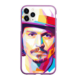 Чехол iPhone 11 Pro матовый Актер, цвет: 3D-фиолетовый