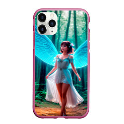 Чехол iPhone 11 Pro матовый Девушка фея в дремучем лесу