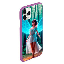 Чехол iPhone 11 Pro матовый Девушка фея в дремучем лесу, цвет: 3D-фиолетовый — фото 2