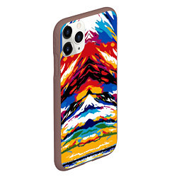 Чехол iPhone 11 Pro матовый Vanguard abstraction - vogue - art, цвет: 3D-коричневый — фото 2