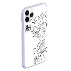 Чехол iPhone 11 Pro матовый Ван пис - Луффи гир 5, цвет: 3D-светло-сиреневый — фото 2