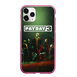 Чехол iPhone 11 Pro матовый Грабители Payday 3, цвет: 3D-малиновый