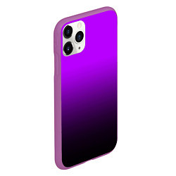 Чехол iPhone 11 Pro матовый Градиент фиолетово-чёрный, цвет: 3D-фиолетовый — фото 2